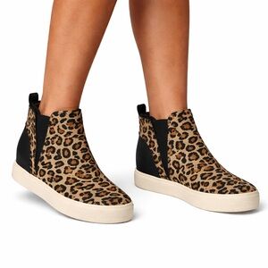 Steve Madden Leopard Print Slip-On Wedge Sneakers